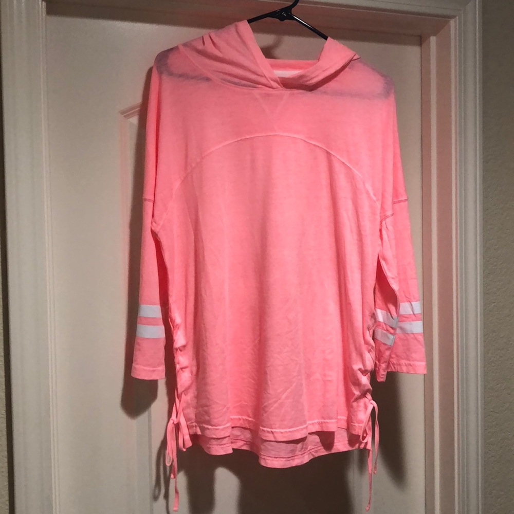 SO Pink Varsity Perfect Tee Striped Rugby Sleeves